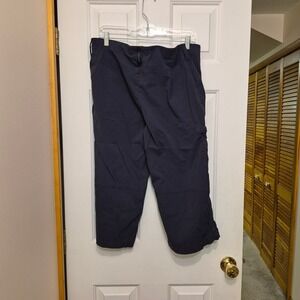 Merrell Womens Navy Blue Opti-Wick UPF 50+ Cargo Capri Hiking Pants Size 14